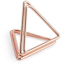 Lywedd Tischkartenhalter Dreieck 2,3 cm 10 Stück roségold Platzhalter Tischkarten Gastgeschenk