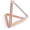 Lywedd Place Card Holder Triangle 2.3 cm Pack of 10 Rose Gold Place Holders Place Cards Guest Gift