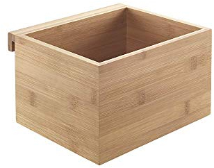 Metaltex Mural Line Wandgitter Bambus-Box groß, Holzfarben, 19x15x12 cm