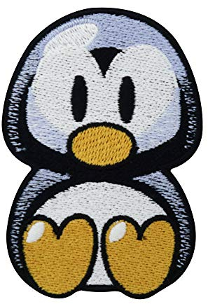 Finally Home Süßer Baby Pinguin Patch zum Aufbügeln | Eis Tiere Patches, Schnee Tier Bügelflicken, Pinguine Flicken, Aufnäher für Kinder und Erwachsene