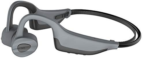 Cuffia a conduzione ossea 2 in 1 16 GB Lettore Mp3 Bluetooth 5.0 Auricolare k7 per la vita Salute Impermeabile Corsa Fitness Sport Headset (Grigio)