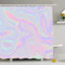 AIDEMEI Duschvorhang Set Mit Haken Holographische Abstrakte Moderne Farbverlauf Hologramm Vorlage Pastell In Lebendiger Neonfarbe 180X180Cm