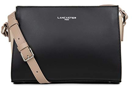 Lancaster Smooth Umhängetasche schwarz/beige