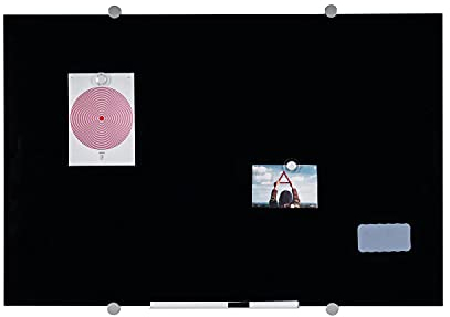 Tableau en verre magnétique Flow 45 x 60 cm Bi-Office noir