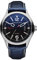 Panzera Flieger 46 Hornet Command Automatik Stahl Schwarz Leder Blau Datum Herren Uhr