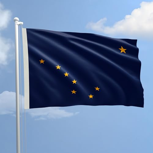 Flagge Alaska aus nautischem Stoff Größe 100 x 150 cm