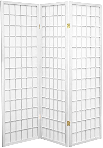 Fine Asianliving Japanische Paravent Raumteiler Trennwand B135xH180cm 3-teilig Shoji Reispapier Weiß Japanische Paravent Raumteiler Shoji Raumtrenner Spanische Wand Sichtschutz Trennwand