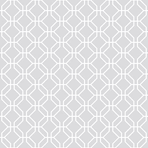 Galerie G78522 Secret Garden Trellis Negative Wallpaper, Grey/White, 10m x 53cm