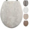 TIENDA EURASIA® Tapa de WC Universal - Diseño Efecto Madera - Tapa Fabricada en MDF con Bisagras de Acero Inoxidable - Medida 43,5 x 37,5 cm (142213 - Piedra)