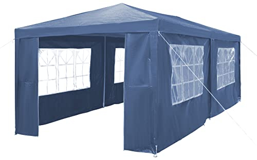 Gazebo, 3x6m Gazebo with sides, Waterproof Party Tent Marquee Awning with Powder Coated Steel Frame perfect for Parties, Birthday, Wedding, Picnics, Carport (Blue)