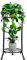 Pflanzenständer für drinnen und draußen, Metall, mehrere Topfpflanzen, 2 Etagen, hoch, Terrasse, Blumentopfständer für Ecken, rostfrei, 51,6 cm (schwarz)