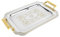 Cabilock Rectangular Nordic Serving Platter - Stainless Steel Food Tray with Handles for Tea, Dessert and Party Food