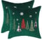 Tosleo Kissenbezug 45x45 2er Set Weihnachten Kissenbezüge Weihnachtsbaum Dekokissen Sofa Wohnzimmer Schlafzimmer Couch 45x45 cm