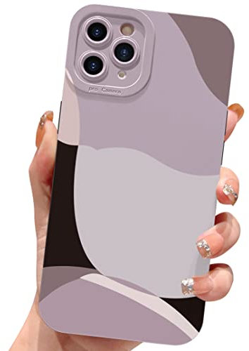 ECZOIL Compatible with iPhone 11 Pro Max Case 6.5 Inch,cute painted art lens protective slim soft phone case for iPhone 11 Pro Max for women girl-Black