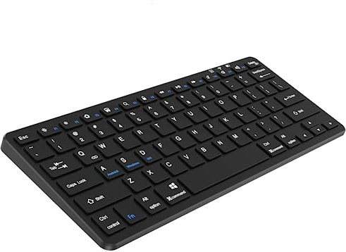 aMZCaSE Bluetooth-Tastatur für iPad, kompatibel mit 10,2 Zoll / 9,7 Zoll, Pro 11 Zoll / 12,9 Zoll, Air/Mini/iPhone, kabellos für Windows, iOS, Android, Schwarz
