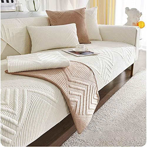 YWQJL Sofabezug Antirutsch,Sofaschutz Sofaschoner,Kratzschutz Hund Katze Überwurf Hundedecke Ecksofa Sofa Schutzdecke Schonbezug Sofa Abdeckung Sofaüberwurf Couchhusse,Weiss-70x70cm