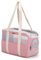 ALLSOPETS Sac de Transport Souple pour Petits Chiens et Chats, Sac Pliable et Respirant avec Laisse de Sécurité, Sac de Transport Léger pour Voyage Extérieur Camper (Rose Pastel)