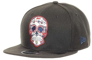 New Era New England Patriots NLF Sugar Skull Black 9Fifty Original Fit Cap - One-Size