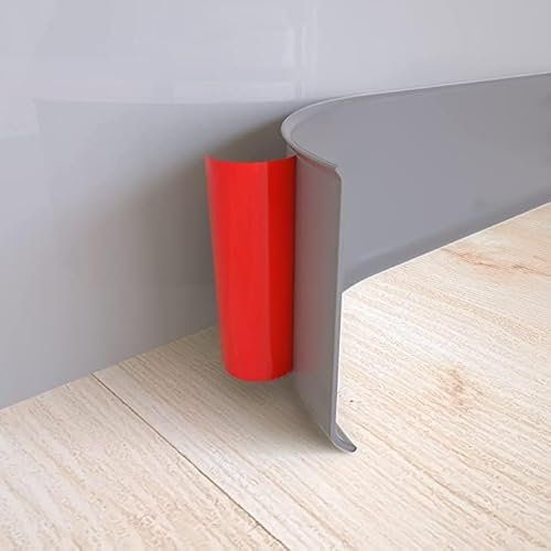 Zayejod PVC Skirting Board Trim Self-Adhesive,Flexible Skirting Boards Covers,Peel and Stick Wall Base Board Moulding Strip,Baseboard Molding Tape(6M L,10cm W),Grey