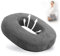 LOMUG Orthopädisches Sitzkissen Grau, Hämorrhoiden Sitzkissen Memory Foam Stuhlkissen, Orthopädisches Sitzkissen Rund, Sitzring Steißbein Entlastung Donut Kissen für Rollstuhl, Autositz, Sofa, Büro
