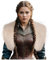 keland Wikinger Fell Schulter Kunstfell Kragen Schulterfell Mittelalter Damen (Beige)