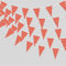 16 Meter 15,8 m roter und weißer Baumwollstoff karierter Wimpelbanner, Party-Dekoration, doppelseitig, dreieckig, Gingham-Wimpelkette, Flaggen für Karneval, Picknick, Geburtstag, Babyparty,
