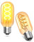 Lamptobe Dimmable Vintage Ampoule LED E27, 4W Rétro Edison Ampoule Spiral LED Filament Blanc Chaud 2700K Equivalent à 40W, Antique Ampoule Decorative Pour Café Bars Restaurant (Verre Ambré, Lot de 2