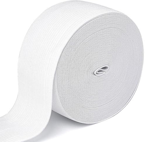 10 Meter Gummiband Weiß 60 mm Breit Gummibänder Nähen dick Hosengummi Elastische Band gummizug Gummilitze stoffband zum Nähen sewing elastic band white für DIY Handwerk, Kleidung (10 M-6 cm Weiss)