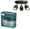 Philips Niall LED 3er Spotleuchte auf runder Platte, GU10 Lampe nicht enthalten, Messing, IP20, Gold