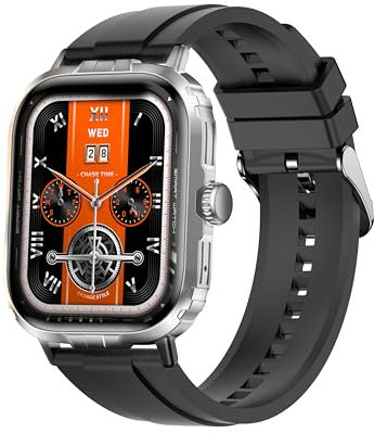 LAOYABB Smartwatch Uomo Donna, 2.01 Intelligente Orologio con Contapassi/Cardiofrequenzimetro/Sonno, Sportivo Fitness Tracker con Effettua o Risposta Chiamate, IP68 Smart Watch per Android iOS