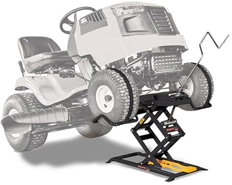 MoJack Sollevatore regolabile per tosaerba ZR350 45005-OP ZR, capacità di sollevamento 158,8 kg, si adatta alla maggior parte dei tosaerba residenziali e ZTR, pieghevole salvaspazio, ideale per