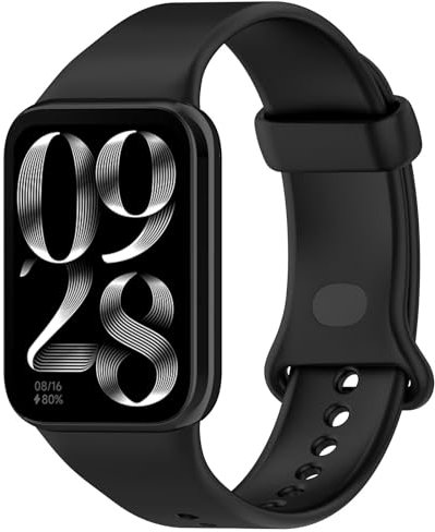 BoerHang Cinturino Compatibile con Xiaomi Smart Band 9 Pro, Cinturino per Orologio Sportivo in Silicone per Fitness, Cinturino Compatibile con Xiaomi Smart Band 9 Pro.(Nero)