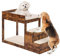 VEVOR Etagenbett für Haustiere mit Treppe, Fenstersitz für Hunde/Katzen für hohe Betten und Sofas, mittelgroßes mehrstufiges Schlafsofa mit 3 Stufen für Hunde, 1111 x 508 x 722 mm, Braun