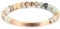 MeMeDIY Pulseras Personalizadas para Mujer Pulsera Elástica de Piedra Natural Con Etiqueta de Acero Inoxidable con Nombre Grabado y Mensaje Inspirador Pulsera de Cuentas de 7,5 (Estilo04)