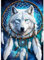 DPHERO DIY Wolf Diamant Painting Bilder für Erwachsene Anfänger,5D Traumfänger Feder Diamond Painting Set,DIY Traumland Runde Steine Diamant Kunst Kits, Diamant Art für Zuhause Dekor 30x40 cm