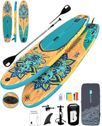 BAX ASTRONAVE Tabla Paddle Surf Hinchable,Tabla de Padel Surf Sup Completa Paddle Board Accesorios Bomba de Mano Remo Ajustable Bolsa Impermeable