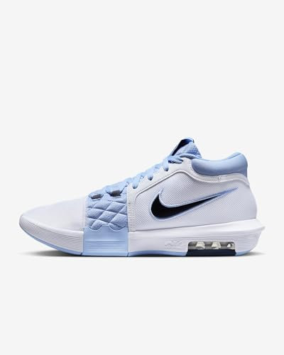 Nike Herren Lebron Witness VIII Basketballschuh, White/Thunder Blue-Aluminum, 41 EU