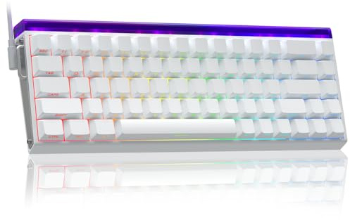 AULA Hero 68 HE - Teclado para juegos con cable al 60%, efecto Hall, interruptor magnético con accionamiento ajustable, modo de disparo rápido, tasa de sondeo de 8 K Hz, latencia de 0,125 ms, teclas