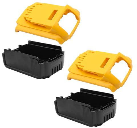 Compatible with DeWalt Battery Cover Replacement 2 Set Plastic Batteries Case Replacement Housing Kit,5Ah Batter y DCB203, DCB204, DCB205,3.0Ah- 6.0Ah 10-Cell 18650