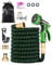 150FT Expandable Garden Hose, Leakproof with 10-Function Spray Nozzle, 1/2 & 3/4 Brass Fittings, for Gardening, Car Washing, Easy to Carry(Orange & Black(Green & Black)