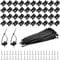 200Pcs Black Nylon Mount Base Screw Cable Tie, Heavy Duty Screw Mount Cable Tie, Strong Nylon Self-Locking Cable Zip Ties for Home Wire Management