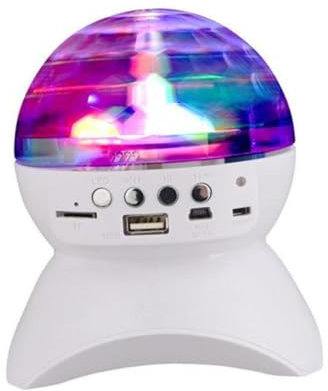 BESPORTBLE Led Wireless Rotating Stage Light Square Dance Music Speaker Disco Light Ball Speaker Fm USB Stereo Dj