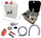 XENPER®️Kit Fregadero Camper Mediano con Tapa GARRAFAS A Elegir – Ideal para Kit Camper Furgoneta, Lavabo Caravana y Cocina Camper, Ideal para Muebles Camper (Grifo Lado Izquierda, 2 GARRAFAS 20L)