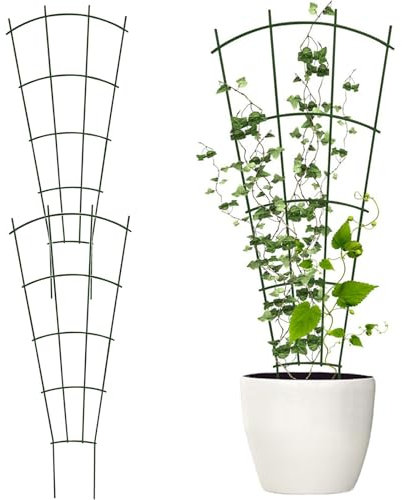 3 Piezas Espaldera para Plantas Trepadoras, Enrejados De Plantas Trepadoras, Enrejado De Jardín para Plantas De Interior, Enrejado De Metal para Plantas En Maceta, Adecuado para Flores De Luna, Rosas