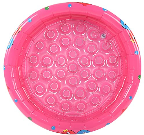 KIMISS Indoor Outdoor Baby Swimming Pool - Round Inflatable Water Game Play Pool in Pink for Summer Fun (#12)