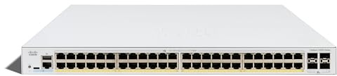 Cisco Catalyst C1300X-48P-4X Smart Switch, 48 Port GE, PoE, 4x10G SFP+, Limited Lifetime Protection (C1300X-48P-4X)