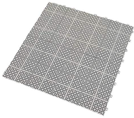 55x Terrassenfliesen Balkonfliesen Bodenfliesen Kunststofffliesen, 30 x 30 cm, 5m², hellgrau, leicht verlegbar, wetterfest