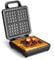 VonShef Waffle Maker Large – 4 Slice Waffle Iron with Non-Stick Plates, 1100W, Quad Belgian & American Desserts Machine, Cool Touch Handle – Silver