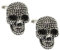 3D gotisch Silber Skelett Schädel Mann Geschenk Goth Manschettenknöpfe von CUFFLINKS.DIRECT (Manschettenknöpfe mit gravierter Geschenkbox)