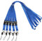5x Umhängeband Schlüsselband Lanyard 20mm BLAU Steckverschluss + Handyschlaufe